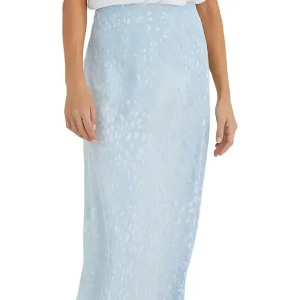 Bella Dahl Animal Print Jacquard Chambray Skirt
